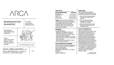 Arca Regeneration Shampoo_label (Arca Regeneration Shampoo)
